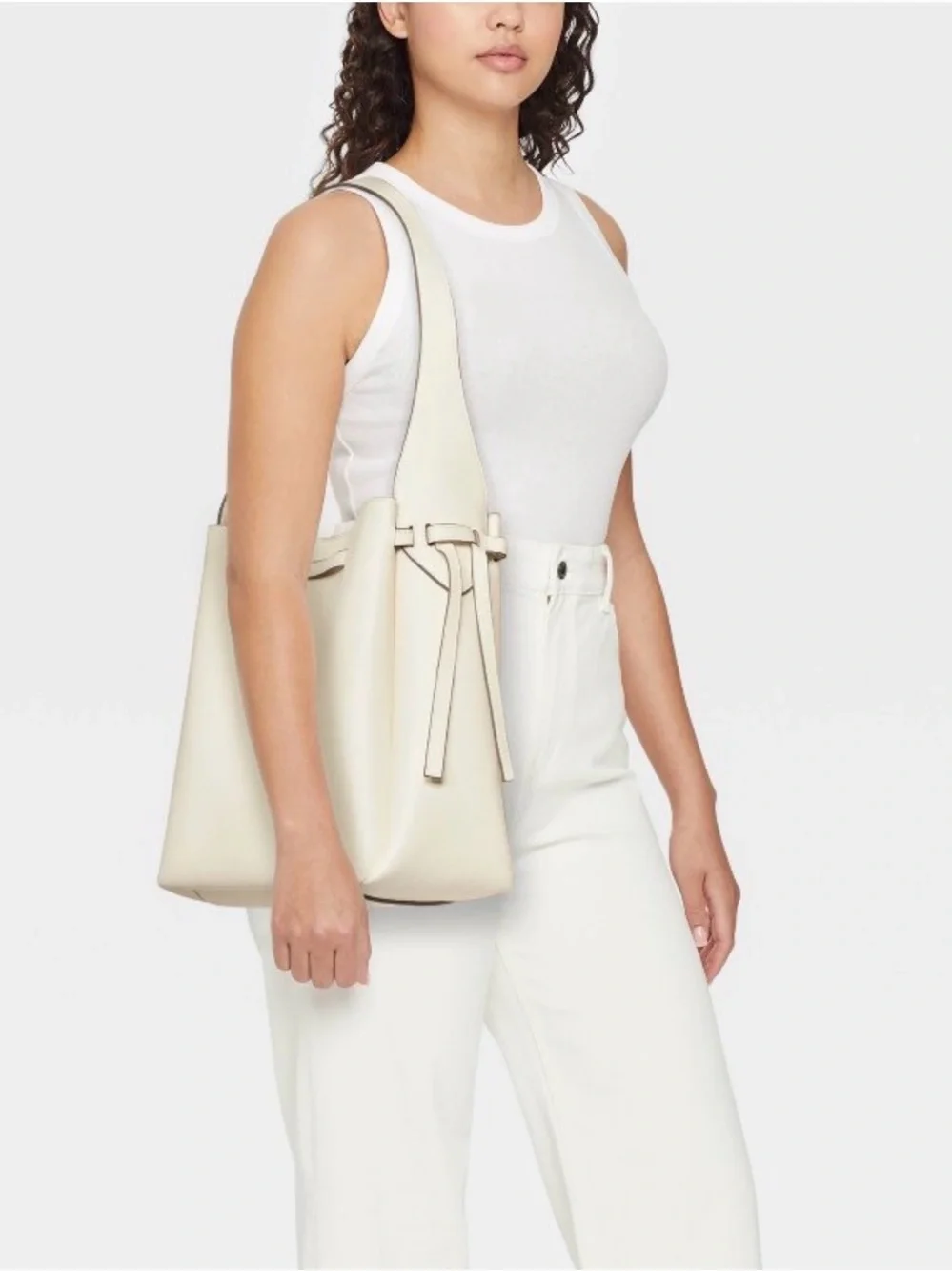 A New Day™ Drawstring Bucket Shoulder Bag - Ivory